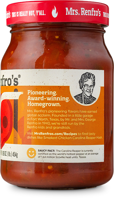 Mrs. Renfro's Habanero Salsa, Hot - 16 oz jar