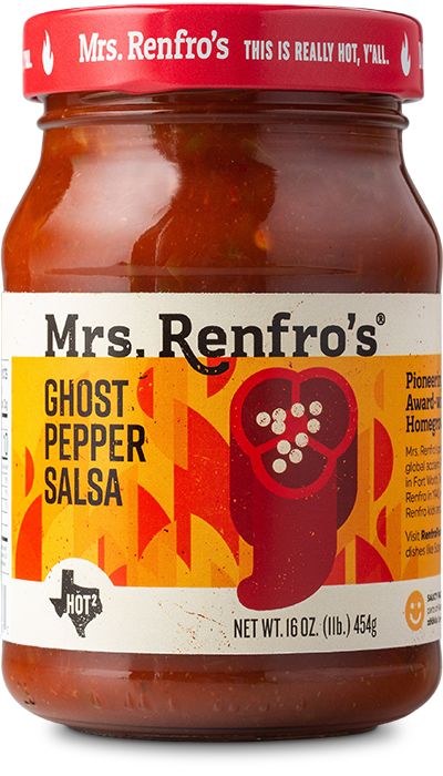 Mrs Renfros Salsa, Ghost Pepper, Hot - 16 oz
